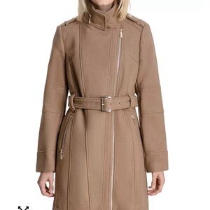 Women's Tan Belted Coat